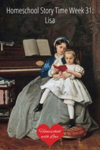 Mother reading a book to girl for story time.