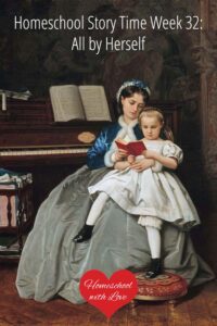 Mother reading a book to girl for story time.